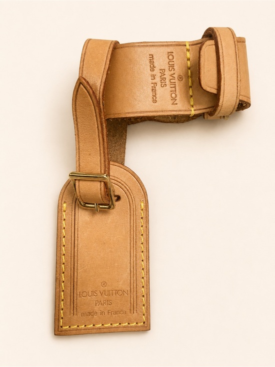 Louis Vuitton Accessories - Louis Vuitton Vachetta Leather Luggage Tag & Buckle Strap